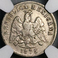 1875-As NGC XF 40 Mexico 10 Centavos Alamos Mint Silver Coin POP 3/1 (24110602C)