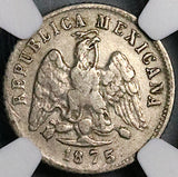 1875-As NGC XF 40 Mexico 10 Centavos Alamos Mint Silver Coin POP 3/1 (24110602C)