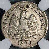 1875-As NGC XF 40 Mexico 10 Centavos Alamos Mint Silver Coin POP 3/1 (24110602C)
