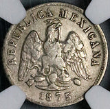 1875-As NGC XF 40 Mexico 10 Centavos Alamos Mint Silver Coin POP 3/1 (24110602C)