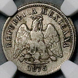 1875-Zs NGC VF Mexico 10 Centavos Zacatecas Scarce Silver Coin (26093002C)