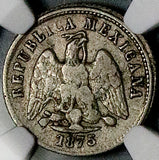 1875-Zs NGC VF Mexico 10 Centavos Zacatecas Scarce Silver Coin (26093002C)