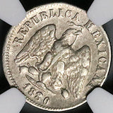 1880-CH G/g NGC XF 40 Mexico 10 Centavos Chihuahua Mint Silver 8k Coin (24122603C)