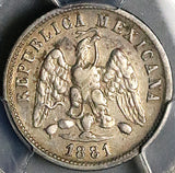 1881-Ho PCGS XF 45 Mexico 10 Centavos Hermosillo Mint 28k Silver Coin POP 1/1 (25091802C)