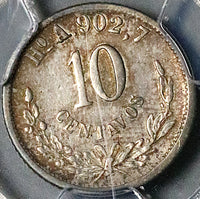 1881-Ho PCGS XF 45 Mexico 10 Centavos Hermosillo Mint 28k Silver Coin POP 1/1 (25091802C)