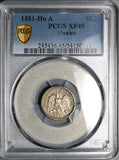 1881-Ho PCGS XF 45 Mexico 10 Centavos Hermosillo Mint 28k Silver Coin POP 1/1 (25091802C)