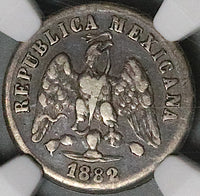 1882/1-Ho NGC VF 30 Mexico 10 Centavos Hermosillo Mint 25k Silver Coin POP 1/1 (23100602C)