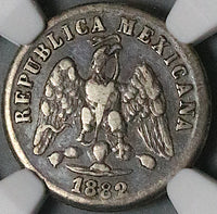 1882/1-Ho NGC VF 30 Mexico 10 Centavos Hermosillo Mint 25k Silver Coin POP 1/1 (23100602C)