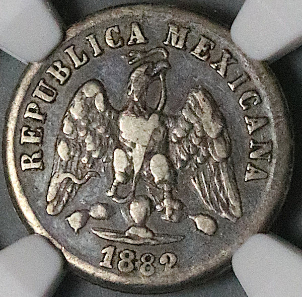 1882/1-Ho NGC VF 30 Mexico 10 Centavos Hermosillo Mint 25k Silver Coin POP 1/1 (23100602C)
