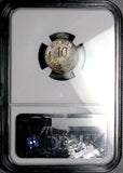 1884-Ho NGC MS 62 Mexico 10 Centavos Hermosillo Mint Rare SIlver Coin POP 1/3 (26032101C)