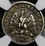 1886/6-CH NGC XF 40 Mexico 10 Centavos Chihuahua Mint Silver Coin (26082401C)