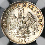 1887-Mo NGC MS 65 Mexico 10 Centavos Gem Silver Coin POP 2/0 (25032701C)