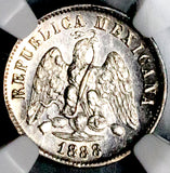 1888-Mo NGC MS 65 Mexico 10 Centavos Mint State Silver Coin POP 1/1 (26032802C)