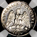 1888-Mo NGC MS 65 Mexico 10 Centavos Mint State Silver Coin POP 1/1 (26032802C)