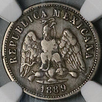 1889-Do NGC VF 35 Mexico 10 Centavos Durango Mint 55k Silver Coin POP 1/1 (23092203C)