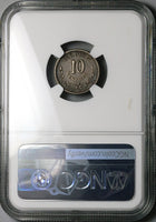 1889-Do NGC VF 35 Mexico 10 Centavos Durango Mint 55k Silver Coin POP 1/1 (23092203C)