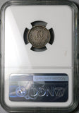 1889-Do NGC VF 35 Mexico 10 Centavos Durango Mint 55k Silver Coin POP 1/1 (23092203C)
