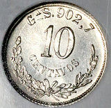 1889-Ga NGC MS 63 Mexico 10 Centavos Guadalajara Mint Silver Coin (26092203C)