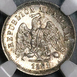 1891-Pi NGC MS 66 Mexico 10 Centavos Potosi Mint State Silver Coin POP 2/0 (23052303C)