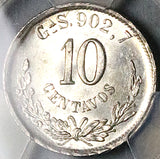 1892-Ga PCGS MS 65 Mexico 10 Centavos Guadalajara Gem Mint State Silver Coin (25041801C)