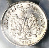 1892-Ga PCGS MS 65 Mexico 10 Centavos Guadalajara Gem Mint State Silver Coin (25041801C)