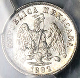 1892-Ga PCGS MS 65 Mexico 10 Centavos Guadalajara Gem Mint State Silver Coin (25041801C)