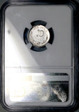 1892-Mo NGC MS 63 Mexico 10 Centavos Proof Like Lustrous Silver Coin  (26062201C)