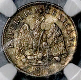 1893-Ga NGC MS 62 Mexico 10 Centavos Guadalajara Mint State Silver Coin (26092201C)