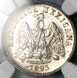 1893-Ga NGC MS 64 Mexico 10 Centavos Guadalajara Mint State POP 4/2 (25022705C)
