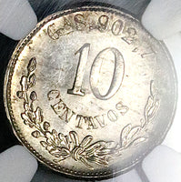 1893-Ga NGC MS 64 Mexico 10 Centavos Guadalajara Mint State POP 4/2 (25022705C)