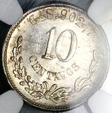 1893-Ga NGC MS 64 Mexico 10 Centavos Guadalajara Mint State POP 4/2 (25022705C)