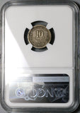 1893-Ho NGC XF 40 Mexico 10 Centavos Hermosillo Mint 67K Silver Coin POP 1/0 (23050401C)