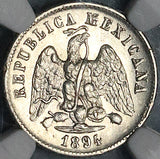 1894-Mo NGC MS 62 Mexico 10 Centavos Mint State Scarce Silver Coin (23062404C)