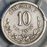 1895-Cn PCGS VF 25 Mexico 10 Centavos Culiacan Mint 23k Rare Silver Coin POP 1/0 (26010901C)