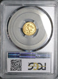 1843-Mo PCGS MS 63 Mexico Gold 1/2 Escudo Mint State Coin POP 2/1 (24050501C)