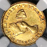 1862-Mo NGC AU 58 Mexico City Gold 1/2 Escudo Choice Republic Coin (25062103C)