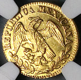 1867-C NGC MS 63 Mexico Gold 1/2 Escudo Culiacan Mint State Coin (24021703C)