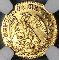 1867-C NGC MS 63 Mexico Gold 1/2 Escudo Culiacan Mint State Coin (24021703C)