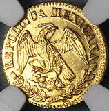 1867-C NGC MS 63 Mexico Gold 1/2 Escudo Culiacan Mint State Coin (24021703C)