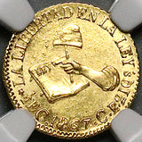 1867-C NGC MS 64 Mexico Gold 1/2 Escudo Culiacan Mint State Coin POP 7/0 (24011201D)