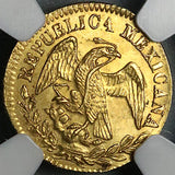 1867-C NGC MS 64 Mexico Gold 1/2 Escudo Culiacan Gem Mint State Coin POP 7/0 (25111002C)