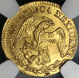 1867-C NGC MS 64 Mexico Gold 1/2 Escudo Culiacan Gem Mint State Coin POP 7/0 (25111002C)