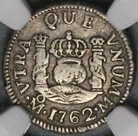 1762 NGC VF 30 Mexico 1/2 Real Charles III Spain Colony Pillars Coin (23092501D)