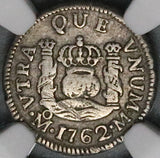 1762 NGC VF 30 Mexico 1/2 Real Charles III Spain Colony Pillars Coin (23092501D)