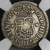 1762 NGC VF 30 Mexico 1/2 Real Charles III Spain Colony Pillars Coin (23092501D)