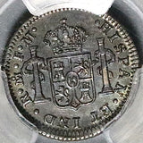 1773 PCGS AU 55 Mexico 1/2 Real Charles III Colonial Spain Silver Coin (24090701C)