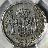 1773 PCGS AU 55 Mexico 1/2 Real Charles III Colonial Spain Silver Coin (24090701C)