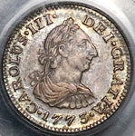 1773 PCGS AU 58 Mexico 1/2 Real Charles III Die Clash Error Colonial Spain Silver Coin (24091201C)