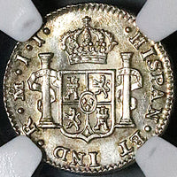 1817 NGC MS 63 Mexico 1/2 Real Ferdinand VII Colonial Spain Silver Coin (24090702C)