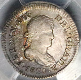 1820 PCGS AU 55 Mexico 1/2 Real Ferdinand VII Spain Colony Coin (23091301C)